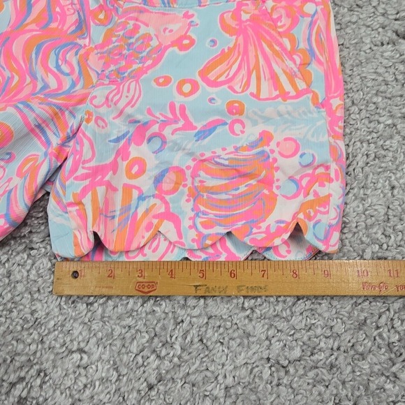 Lilly Pulitzer Buttercup‎ Shorts Womens 00 Scalloped Hem Beach Resort Vacation - Picture 13 of 14